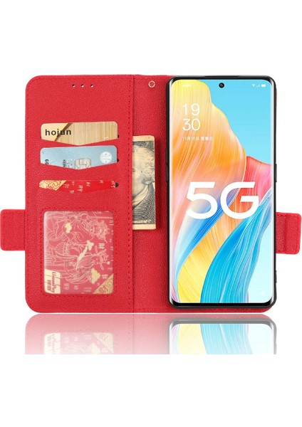 Oppo Için Kılıf Oppo 8t 5g Pu Deri Manyetik Kart Yuvaları Tutucu Cüzdan Yan (Yurt Dışından) modelleri
