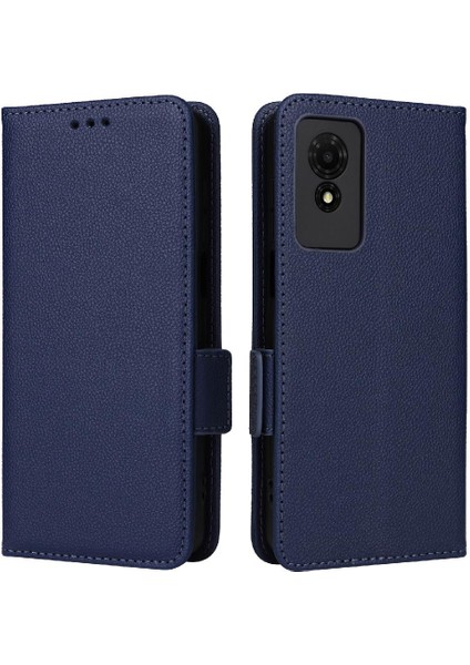 Tcl 501 4g Kart Yuvaları Tutucu Için Kılıf Pu Deri Manyetik Cüzdan Yan (Yurt Dışından)