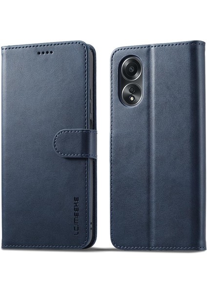Tutucu Kart Yuvaları ile Oppo A78 4g Için Kılıf Cüzdan Buzağı Doku Flip Case (Yurt Dışından)