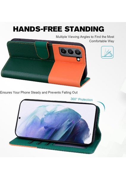 Samsung Galaxy S21 Için Kılıf Darbeye Basit Iş Kapak Çevirin Deri (Yurt Dışından) modelleri