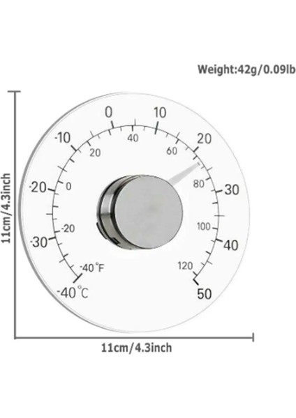 Iç Mekan Dış Mekan Termometresi Şeffaf Kadranlı Hava Termometresi (Yurt Dışından)