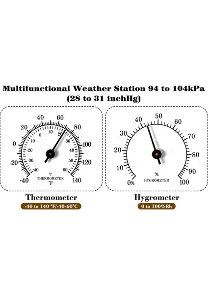 3'ü 1 Arada Barometre Termometre Higrometre (Yurt Dışından)
