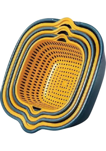 Mutfak Makarna Süzgeci - Sarı (Yurt Dışından)
