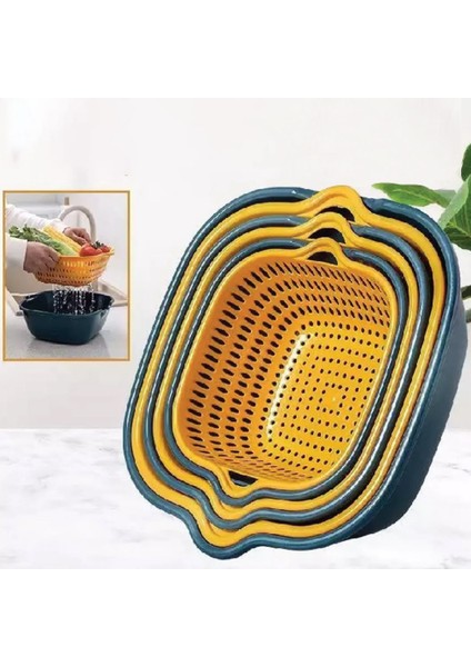 Mutfak Makarna Süzgeci - Sarı (Yurt Dışından) fiyatları