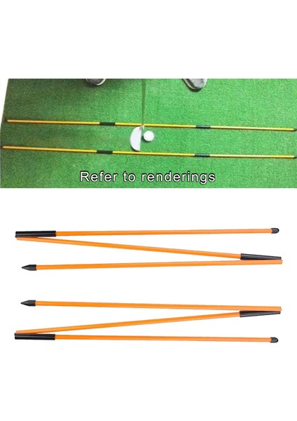 2x Eğ Çubukları, Ş Düzeltici Düzeltici Turuncu Için Golf Hizalama Çubuklarıımcı Olur (Yurt Dışından)