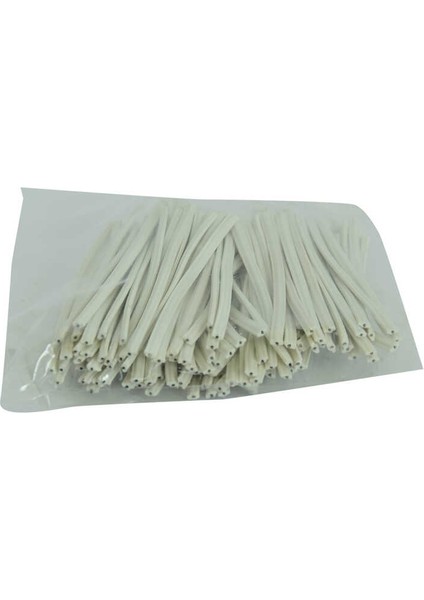 CLZ214 Bağlama Teli Tel Klips Pvc Kaplamalı Beyaz 100 gr Takribi 100 Adetli 1 Paket