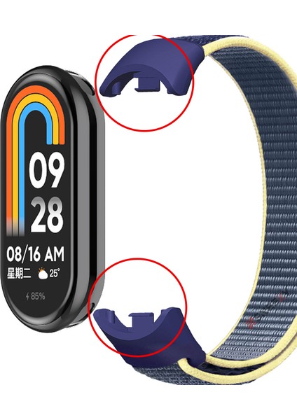 Xiaomi Mi Band 8 Ile Uyumlu Hasır Nylon Akıllı Bileklik Kordon - Saat Kordonu