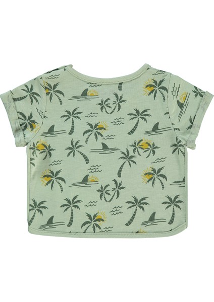 Erkek Çocuk T-Shirt 6-18 Ay Haki