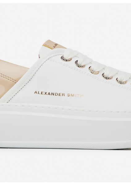 Alexander Smith Beyaz Krem Kadın Deri Sneaker ASAZWYW0487WNU