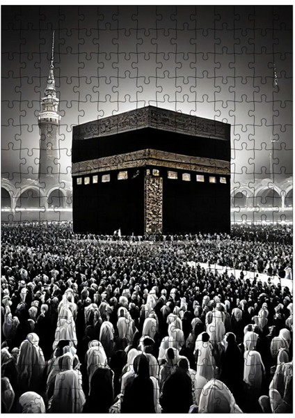 Ahşap Mdf Puzzle Yapboz Siyah Beyaz Kabe 255 Parça 35*50 cm