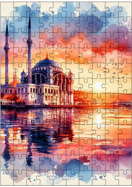 Ahşap Mdf Puzzle Yapboz Ortaköy Camii 120 Parça 25*35 cm