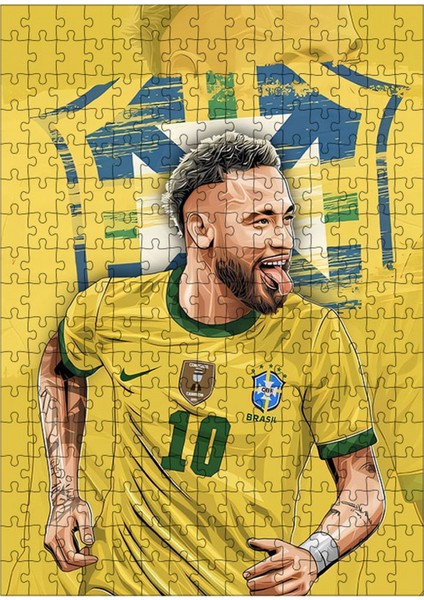 Ahşap Mdf Puzzle Yapboz Neymar Futbolcu 255 Parça 35*50 cm