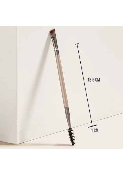 Professional Luxury Duo Eyebrow Brush Çift Taraflı Eyeliner Kaş ve Kirpik Fırçası No:39
