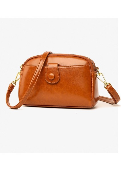 Yumuşak Deri Çanta Cep Telefonu Çantası Omuz Çantası Crossbody Çanta (Yurt Dışından)