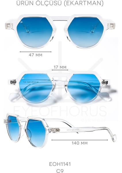 EOH1141 C9 Şeffaf Unisex Güneş Gözlüğü