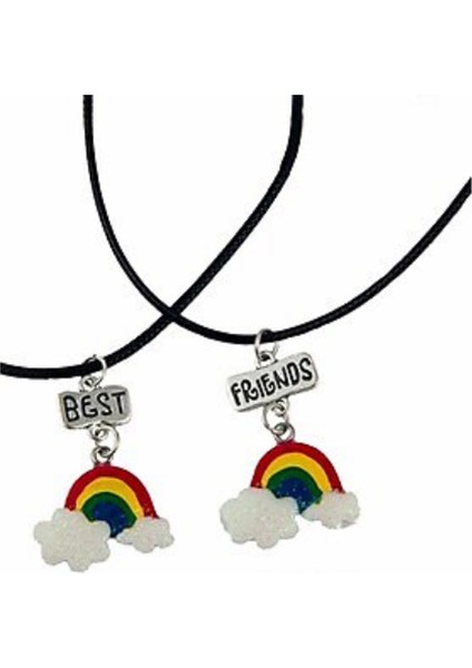 Best Friends Gökkuşağı Ikili Arkadaşlık Sevgili Kolye