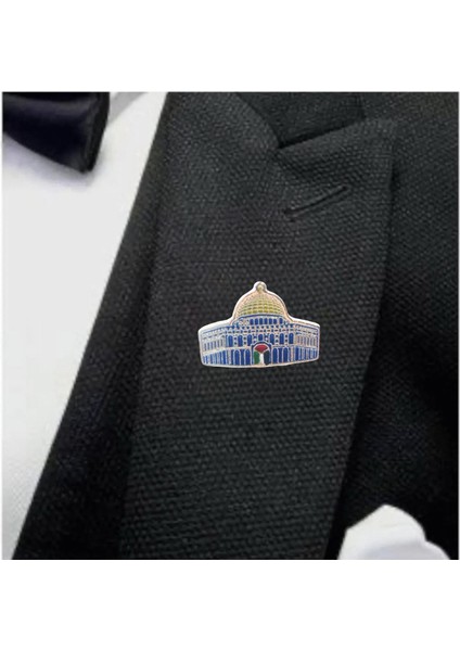 Mescidi Aksa ( Filistin Kudüs ) Metal Yaka Rozeti 12 Adet fırsatları