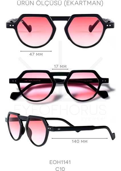 EOH1141 C10 Siyah Unisex Güneş Gözlüğü