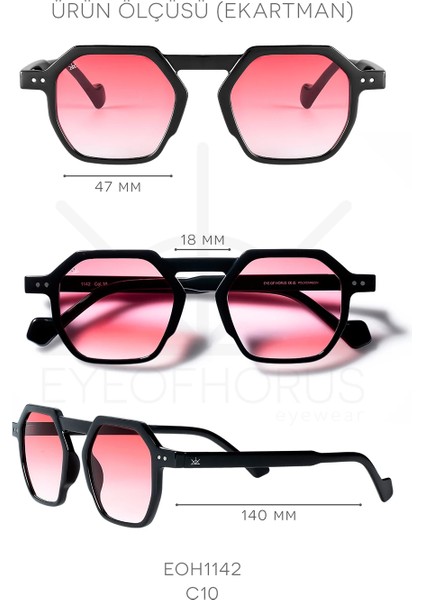EOH1142 C10 Kırmızı Unisex Güneş Gözlüğü