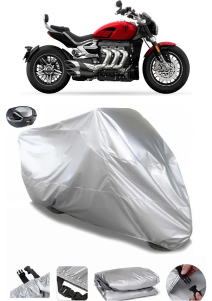 Triumph Rocket 3 Gt Arka Çanta Uyumlu Su Geçirmez Motosiklet Brandası