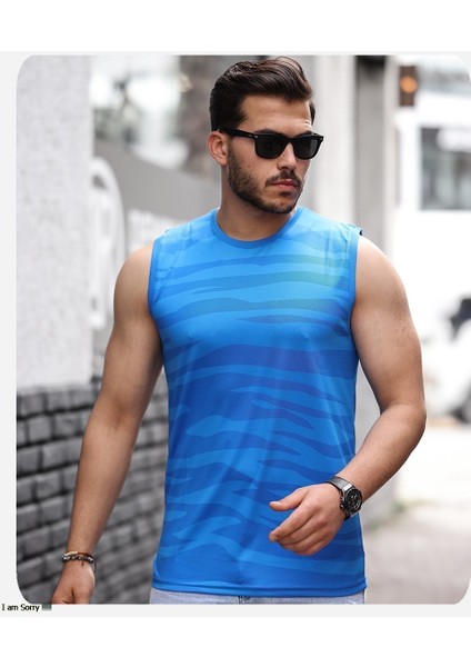 Mens Style Mikro Baskılı Desenli Sporcu Atlet