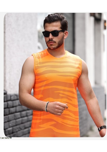 Mens Style Mikro Baskılı Desenli Sporcu Atlet