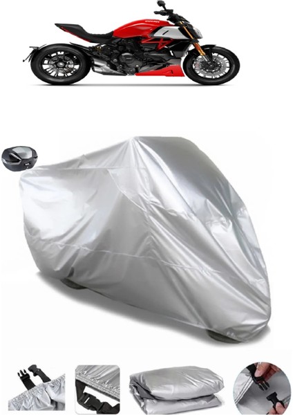 Ducati Diavel 1260 S Arka Çanta Uyumlu Su Geçirmez Motosiklet Brandası
