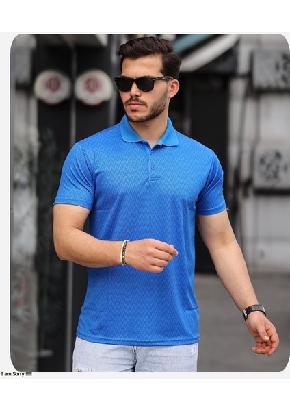 Mens Style Polo Yaka Desenli Tişört