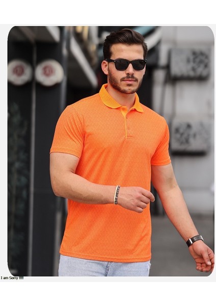 Mens Style Polo Yaka Desenli Tişört