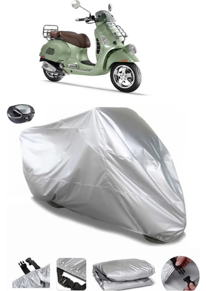 Vespa Gtv 300 Ie Arka Çanta Uyumlu Su Geçirmez Motosiklet Brandası