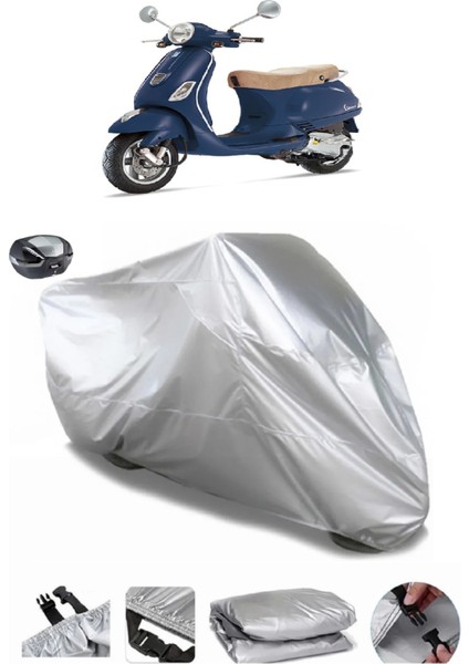 Vespa Lx 150 I.e Arka Çanta Uyumlu Su Geçirmez Motosiklet Brandası