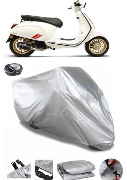 Vespa Lx 125 3V I.e Arka Çanta Uyumlu Su Geçirmez Motosiklet Brandası