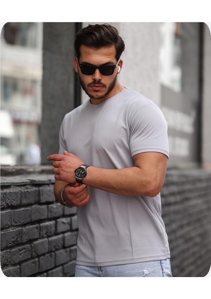 Mens Style Mikro Sıfır Yaka T-Shirt