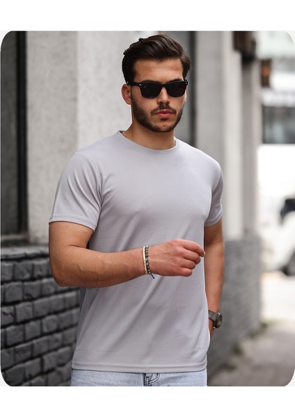 Mens Style Mikro Sıfır Yaka T-Shirt