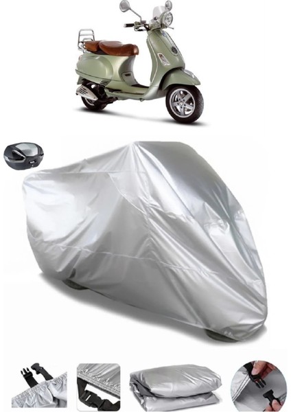 Vespa Lxv 125 Arka Çanta Uyumlu Su Geçirmez Motosiklet Brandası