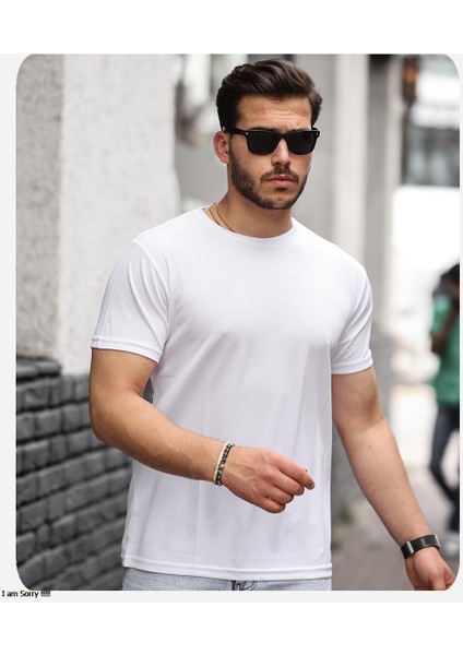 Mens Style Mikro Sıfır Yaka T-Shirt