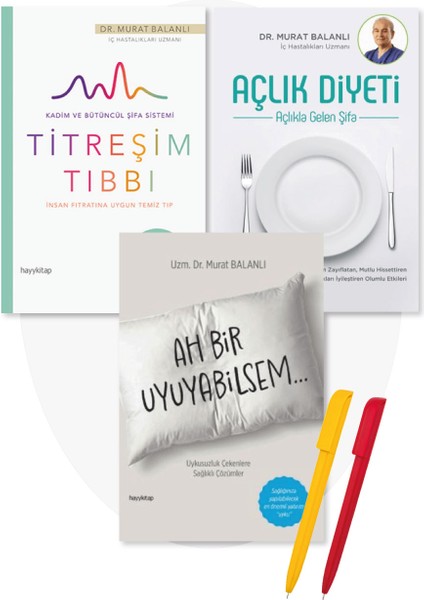 Alfa Kalem + Murat Balanlı 3 Kitap Set Sağlık - Ah Bir Uyuyabilsem + Açlık Diyeti + Titreşim Tıbbı
