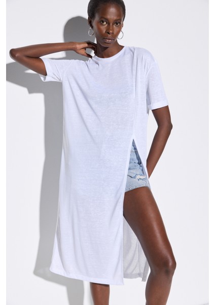 Longline Yüksek Yırtmaçlı Üst