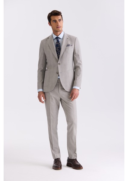 Taş Slim Fit Mono Yaka Erkek Takım Elbise