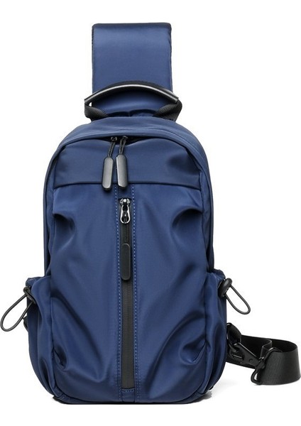 Sırt Çok Fonksiyonlu Göğüs USB Iş Seyahat Crossbody Oxford Kumaş Omuz Çantası (Yurt Dışından)