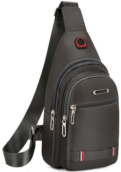 Göğüs Su Geçirmez ve Aşınmaya Dayanıklı Oxford Kumaş Tek Omuz Crossbody Küçük Sırt Üç Katmanlı Crossbody Çanta (Yurt Dışından)