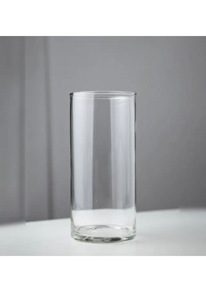 Silindir Cam Vazo Dekoratif El Imalati Orta 29X14 cm fırsatları