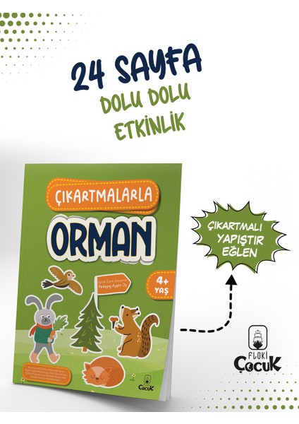 Çıkartmalarla Deniz - Çıkartmalarla Çiftlik - Çıkartmalarla Orman - Çıkartmalarla Taşıtlar 4'lü Set