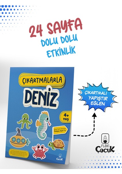 Çıkartmalarla Deniz - Çıkartmalarla Çiftlik - Çıkartmalarla Orman - Çıkartmalarla Taşıtlar 4'lü Set