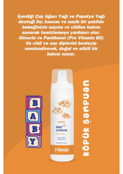 Soft Bebek Köpük Şampuanı 200 ml