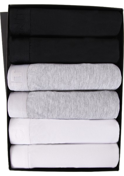 Erkek 6 Adet Pamuklu Likralı Özel Kutusunda Premium Kaliteli Boxer