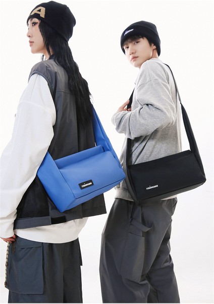 Japon Düz Renk Iş Giysisi Tarzı Çanta Kadınlar Için Basit Rahat Crossbody Çanta Erkek Spor Omuz Çantası Öğrenci Askılı Çanta (Yurt Dışından)