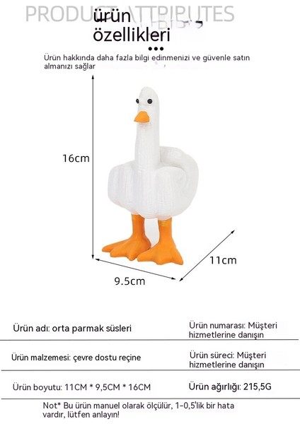 Yeni Duckyou Yaratıcı Orta Parmak Ördek Dekorasyon Orta Parmak Ördek Heykeli Reçine El Sanatları Süs Oyuncak (Yurt Dışından) indirimleri