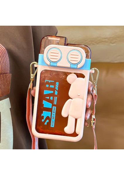 Rındu Karikatür Çocuk Saman Su Şişesi (Yurt Dışından)