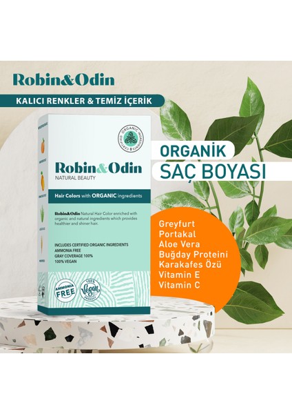 Organik Amonyaksız Silikonsuz Parabensiz Meyve özleri ve Vitaminler içeren Kalıcı Saç Boyası 7.3 Medium Gold Blonde /Orta Altın Sarı